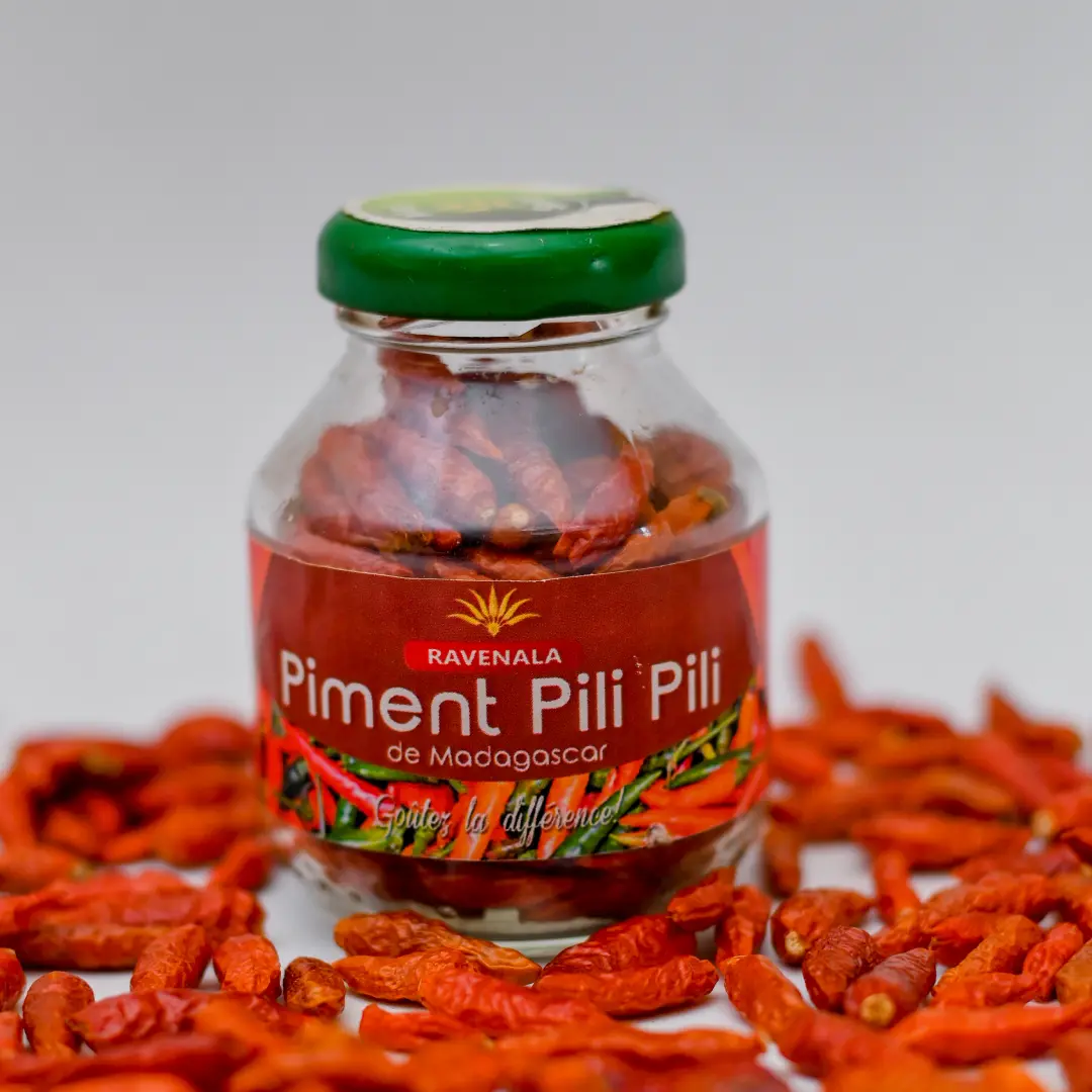 Piment pili pili en entier  en bocal de 60Gr
